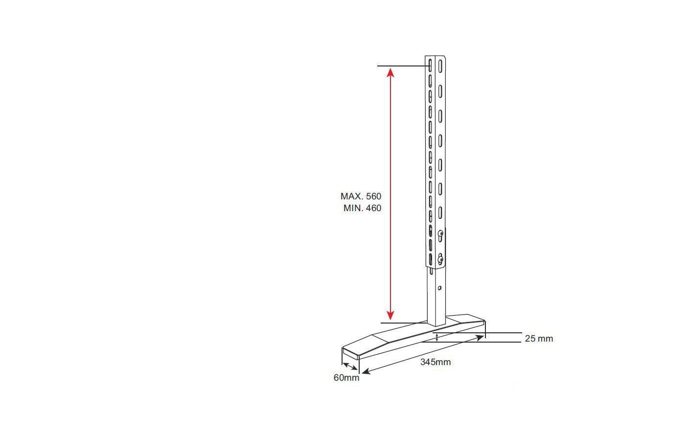 Audioraq Standfuss Premium Twin 55 max. 55 kg Schwarz