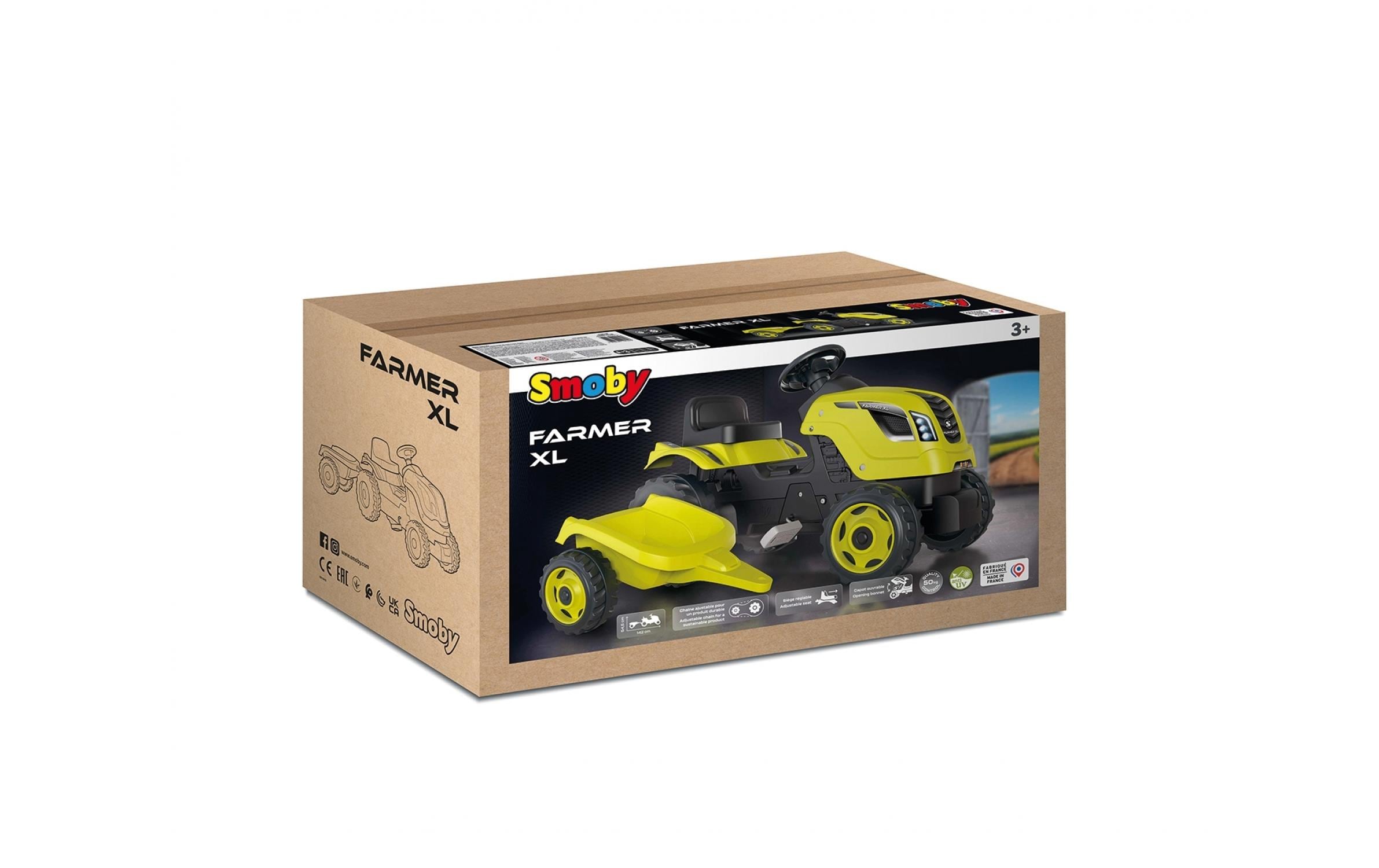 Smoby Traktor Farmer XL mit Anhänger Grün