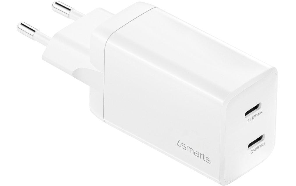 4smarts USB-Wandladegerät PDPlug Dual 2x USB-C 45 W GaN