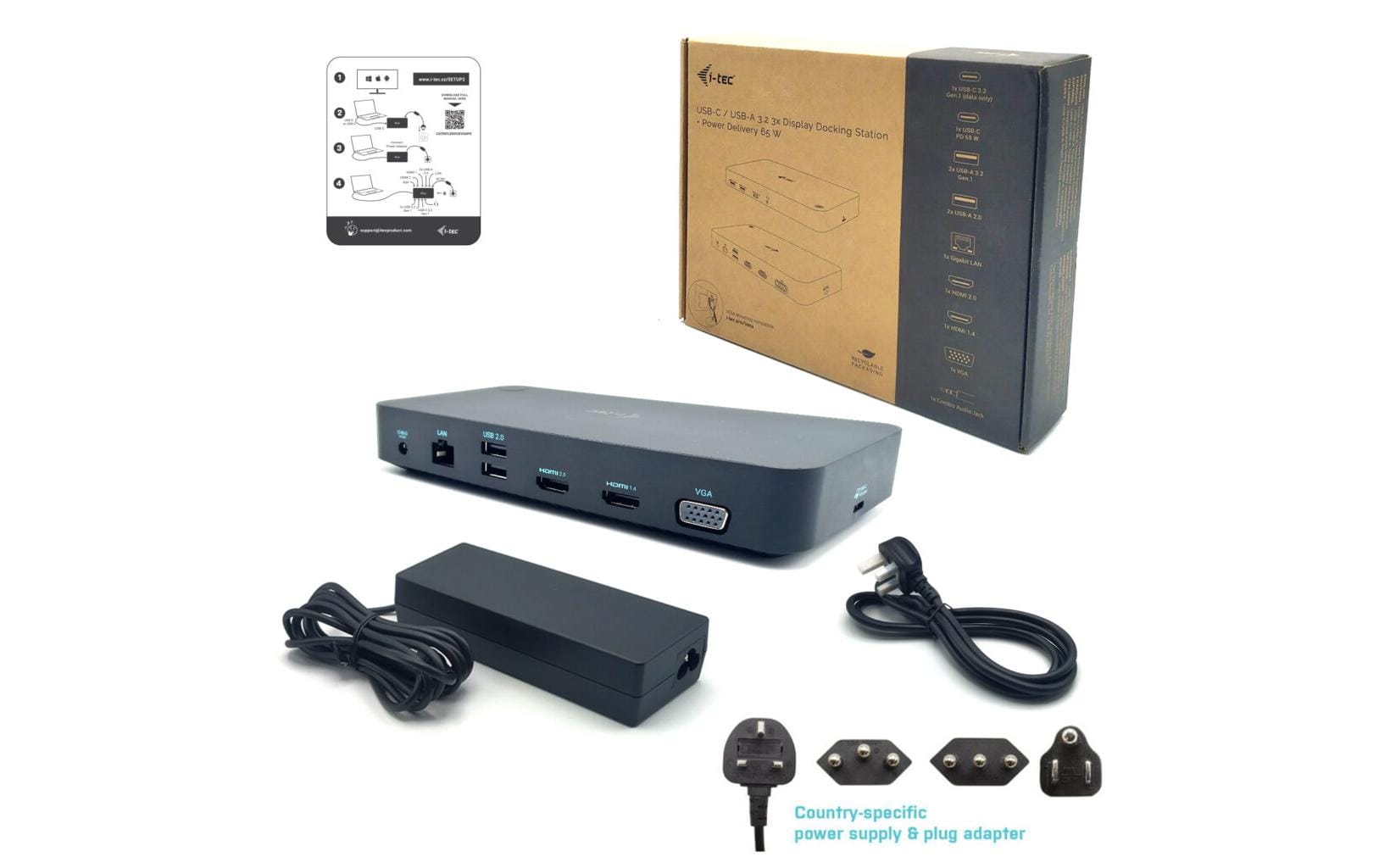 i-tec USB 3.0 / USB-C / Thunderbolt 3x Display