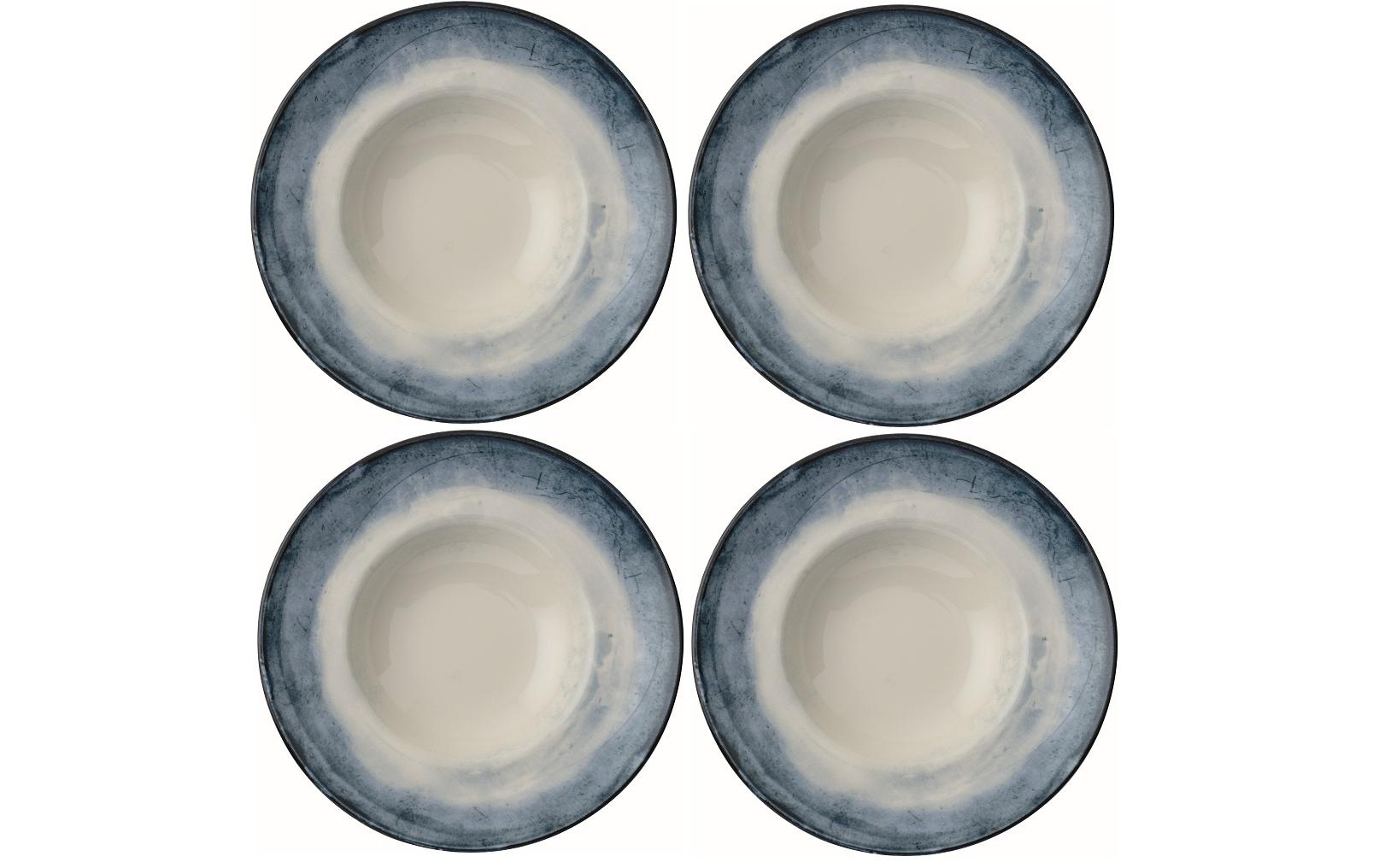 Arthur Krupp Suppen- & Pastateller Shade Sea Ø 27 cm, 4 Stück, Blau/Weiss