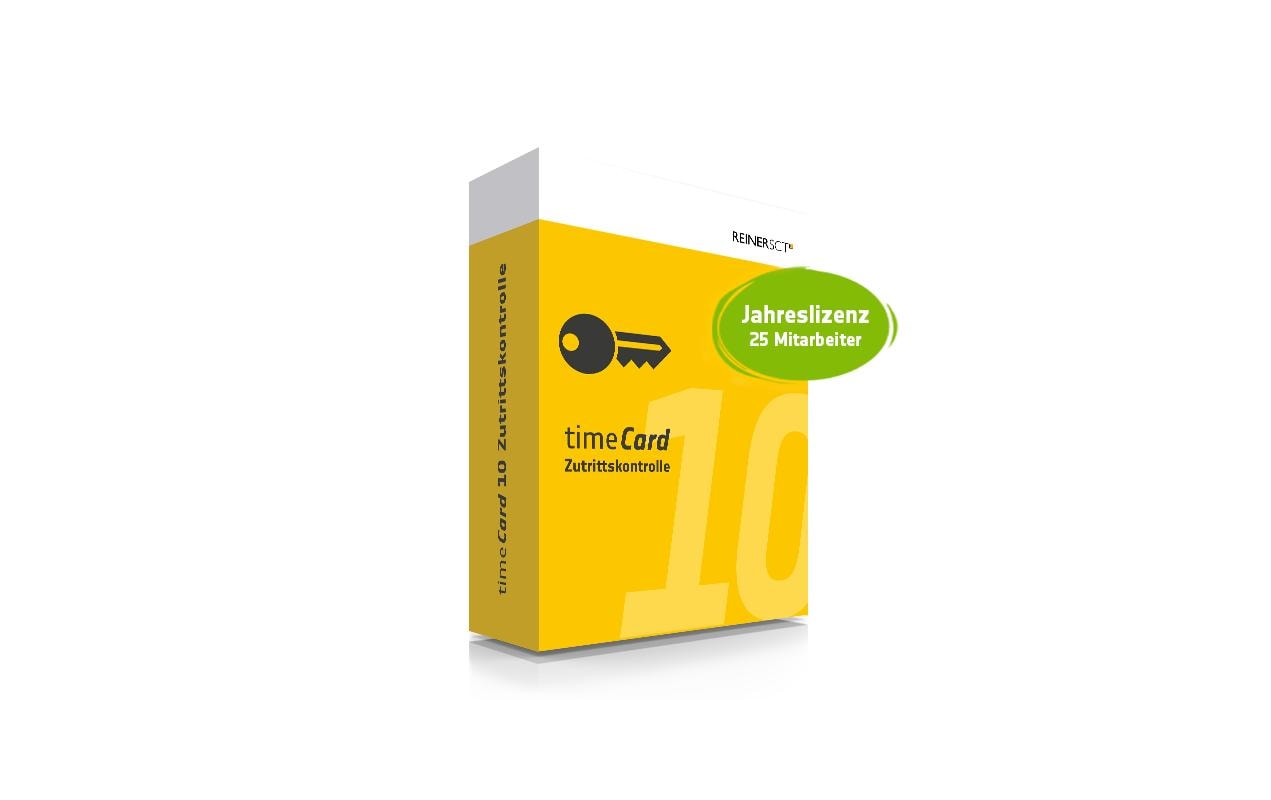 Reiner SCT Zutrittskontrolle timeCard 10 AC 1 Jahr für 25 Mitarbeiter