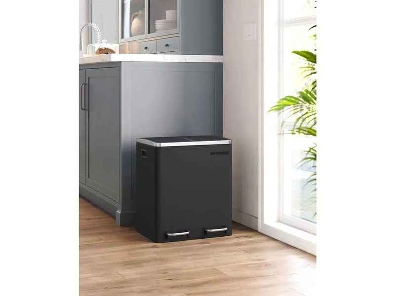 Songmics Abfalleimer 30 l, Schwarz Songmics Abfalleimer 30 l, Schwarz