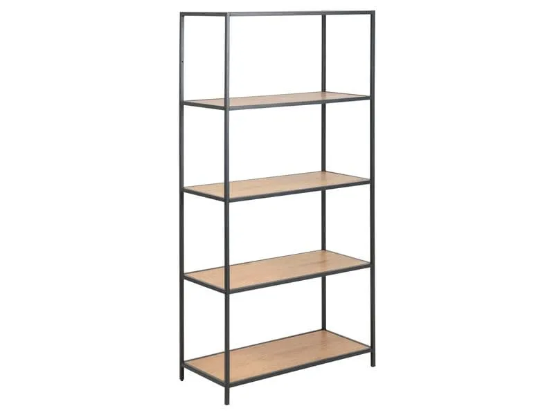 AC Design Regal Seaford 77 x 35 x 150 cm, Eiche/Schwarz matt AC Design Regal Seaford 77 x 35 x 150 cm, Eiche/Schwarz matt