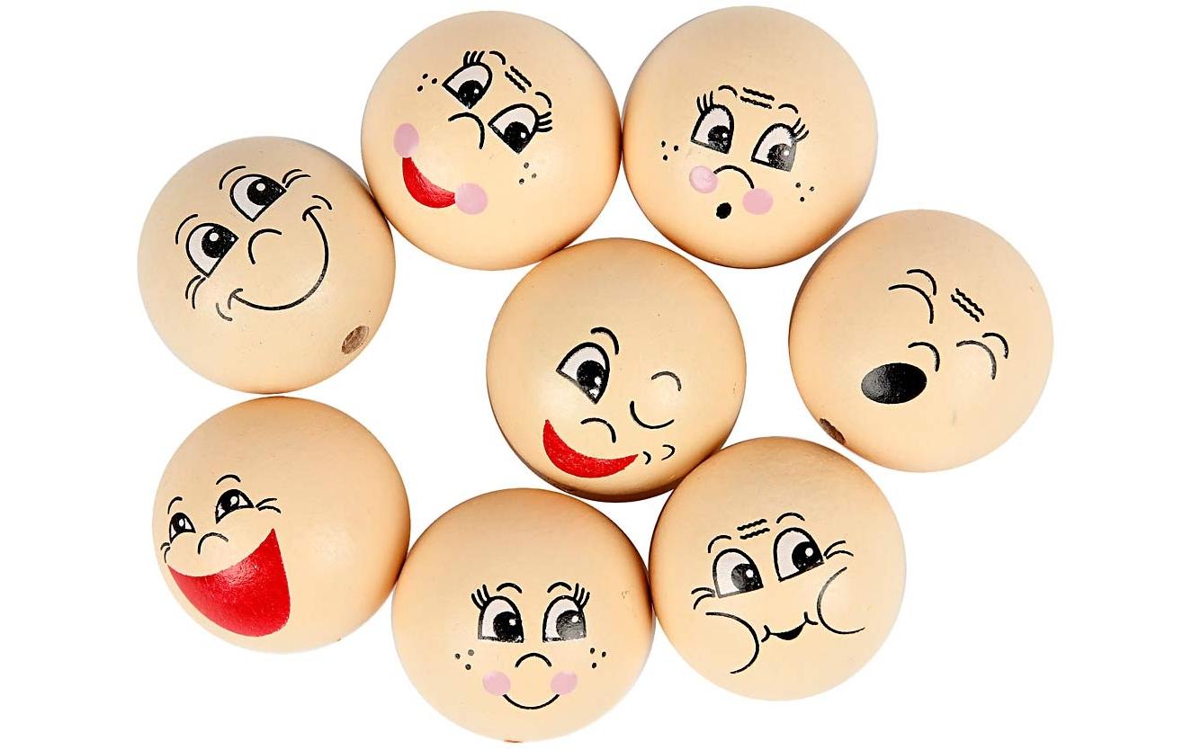 Creativ Company Holzperlen Gesicht 30 mm, Hautfarben, 16 Stück Creativ Company Holzperlen Gesicht 30 mm, Hautfarben, 16 Stück