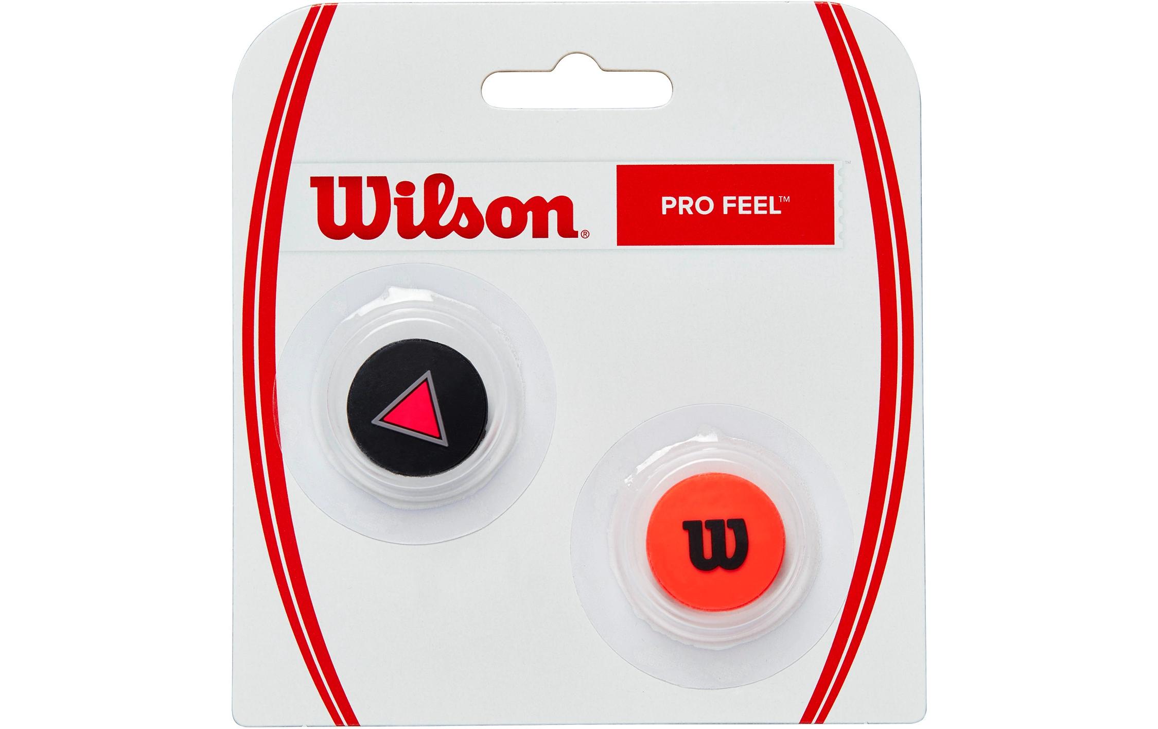 Wilson Dämpfer Pro Feel Clash 2er-Pack, Rot/Schwarz