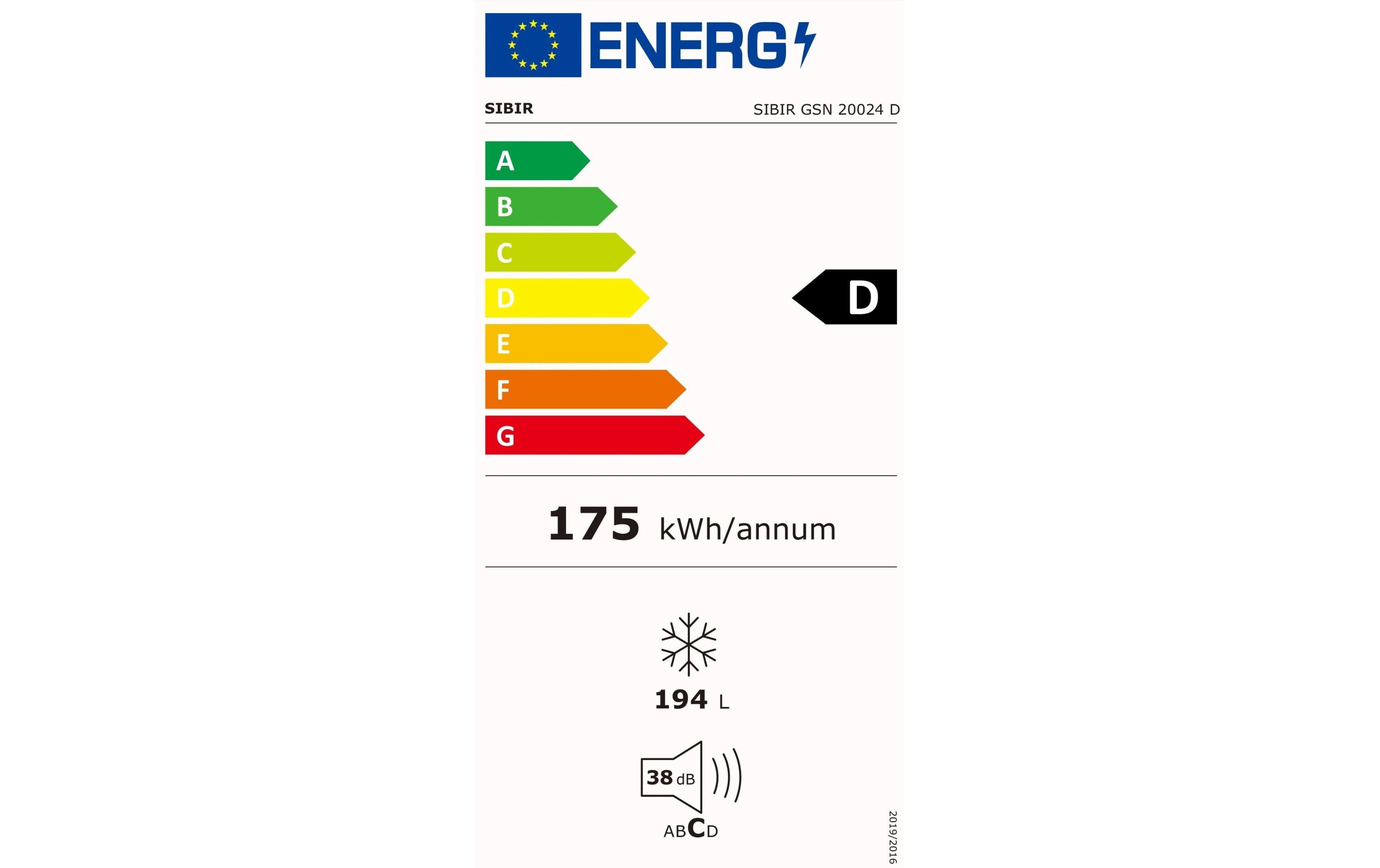 Sibir Gefrierschrank GSN20024 NoFrost Rechts