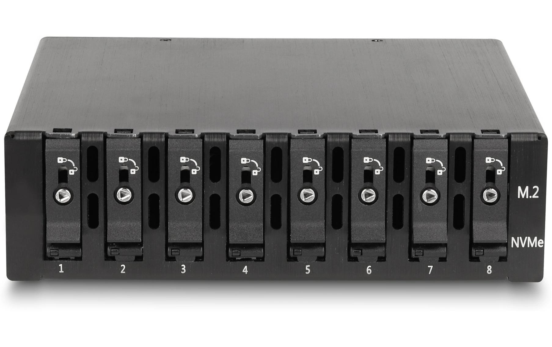 Delock 5.25 Wechselrahmen für 8 x M.2 NVMe SSD 5.25