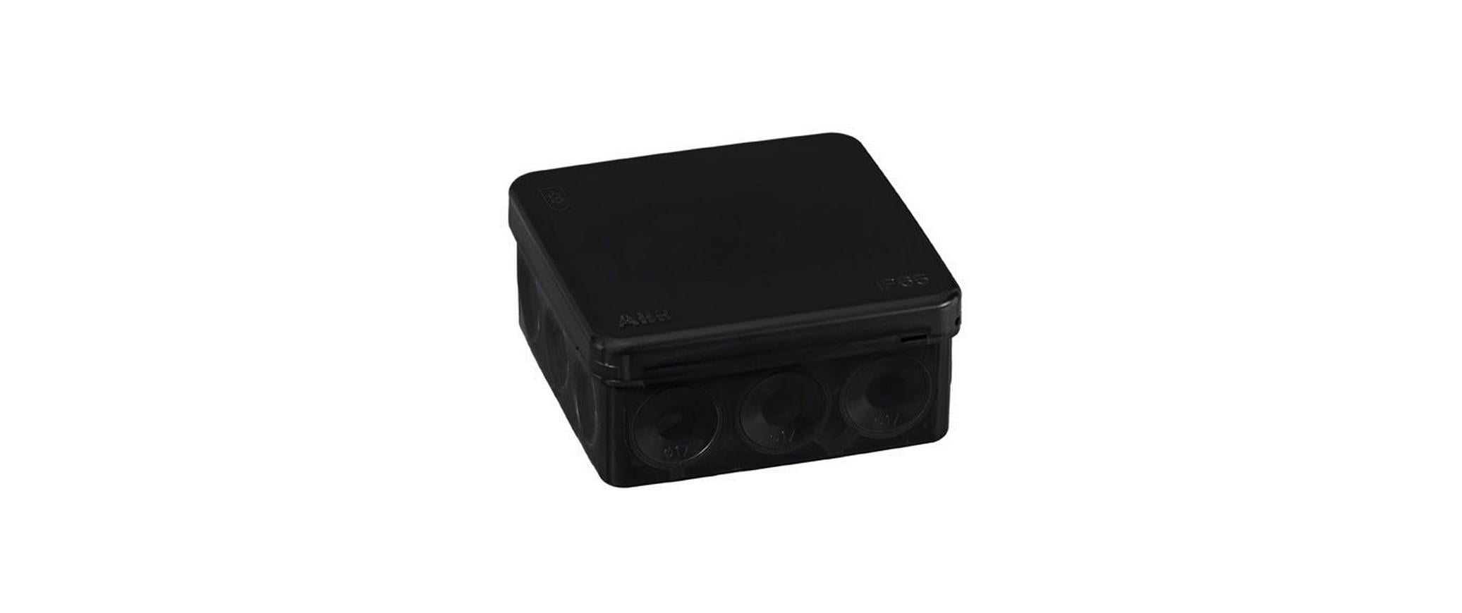 ABB Abzweigdose Ensto AP, nass IP55, Schwarz 80 x 80 x 35 mm ABB Abzweigdose Ensto AP, nass IP55, Schwarz 80 x 80 x 35 mm