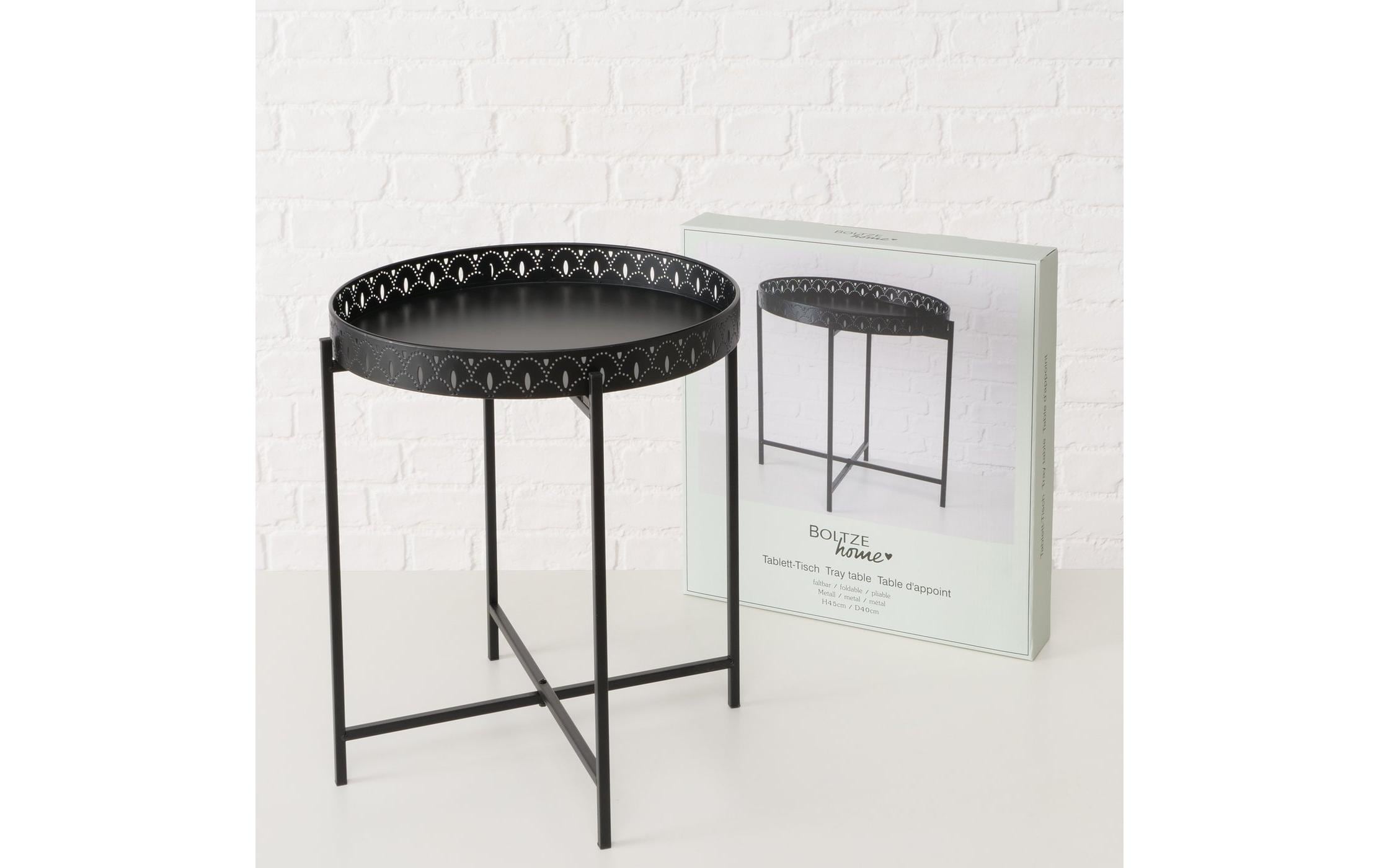 Boltze Beistelltisch Elios 40 x 45 cm, Schwarz