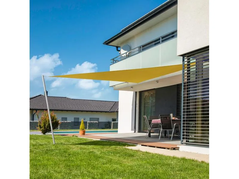Windhager Sonnensegel Cannes, 4 m, Eckig, Gelb Windhager Sonnensegel Cannes, 4 m, Eckig, Gelb
