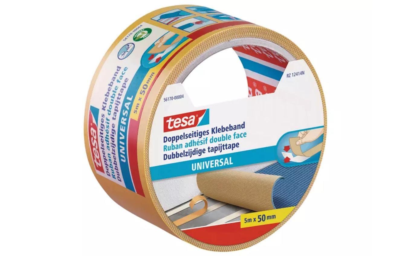 tesa Doppelseitiges Klebeband Universal 5 m x 50 mm tesa Doppelseitiges Klebeband Universal 5 m x 50 mm