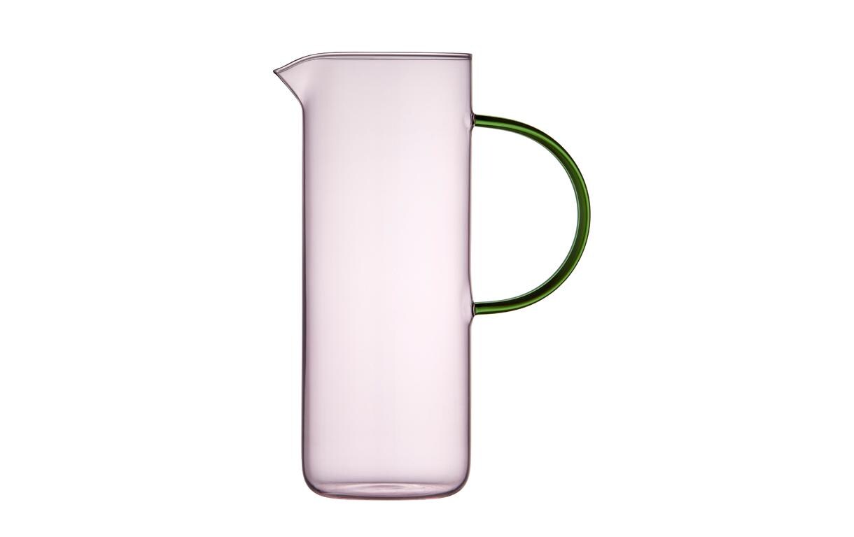 Lyngby Karaffe Torino Pink/Grün, 1.1 Liter
