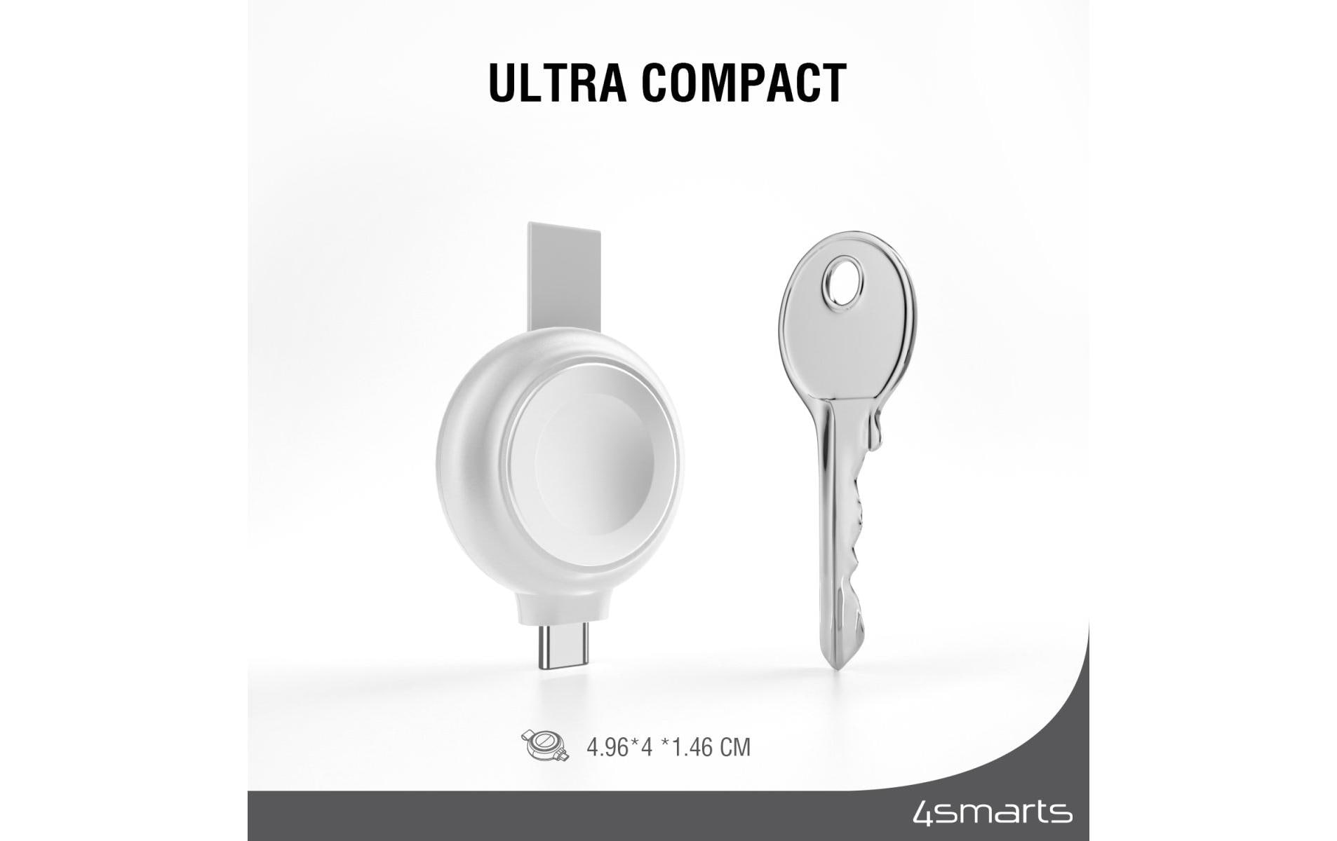 4smarts Ladekabel Apple Watch Charger QI2.0 Silber