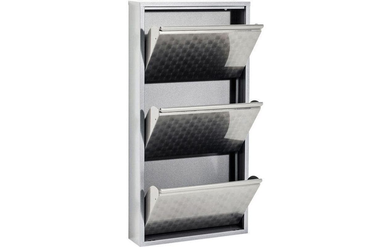 Kare Schuhschrank Caruso 100 x 50 cm, Silber