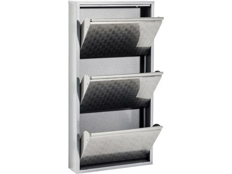 Kare Schuhschrank Caruso 100 x 50 cm, Silber Kare Schuhschrank Caruso 100 x 50 cm, Silber
