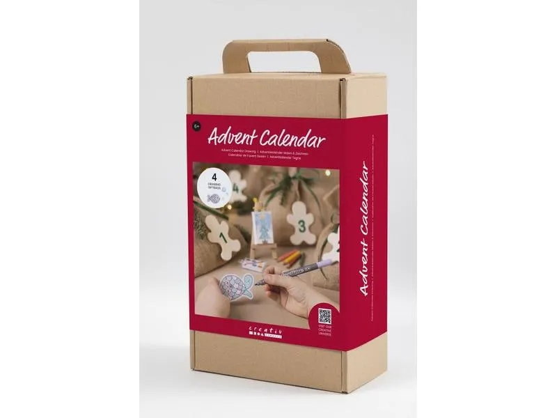 Creativ Company Adventskalender Bastelset Malen, 4 Stück Creativ Company Adventskalender Bastelset Malen, 4 Stück