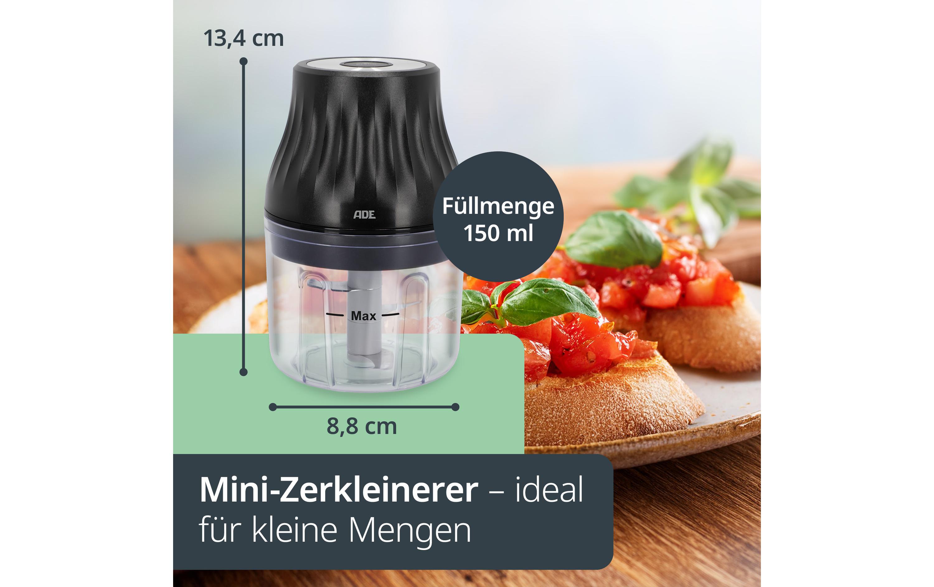 ADE Zerkleinerer Elektrisch KG2426-1 1500 mAh 0.15 l