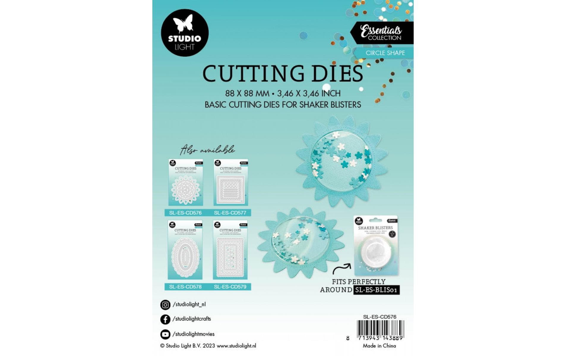Studio Light Stanzschablone Kreisornamente Essentials 88x88x1 mm, 5 Stück