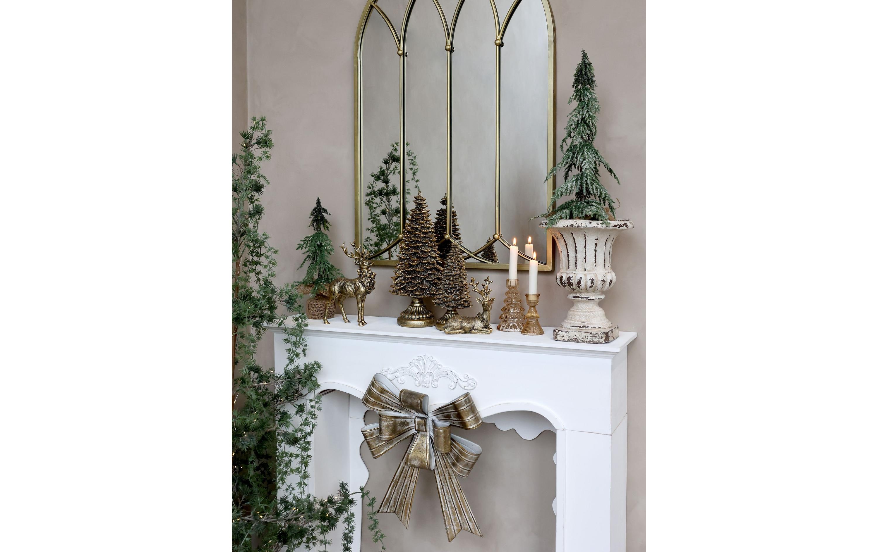 Chic Antique Kerzenständer 10 cm, Glas, Bernstein