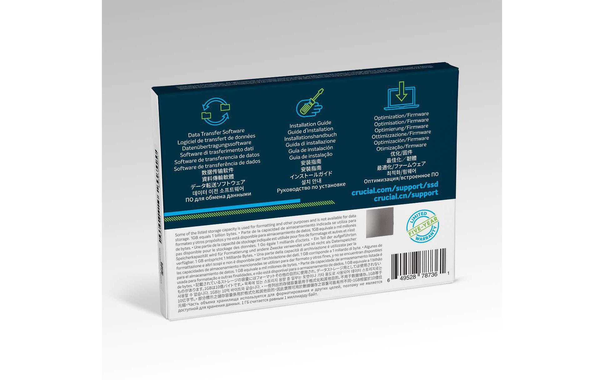 Crucial SSD P1 3D NAND NVMe M.2 2280 NVMe 2000 GB