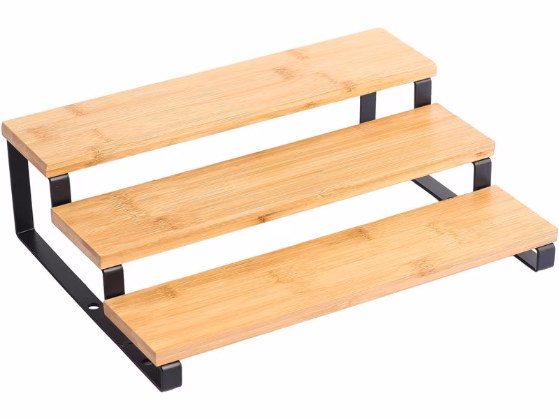 MSV Küchenregal für Gewürze 32 x 23.5 x 9.4 cm, Nature/Schwarz MSV Küchenregal für Gewürze 32 x 23.5 x 9.4 cm, Nature/Schwarz