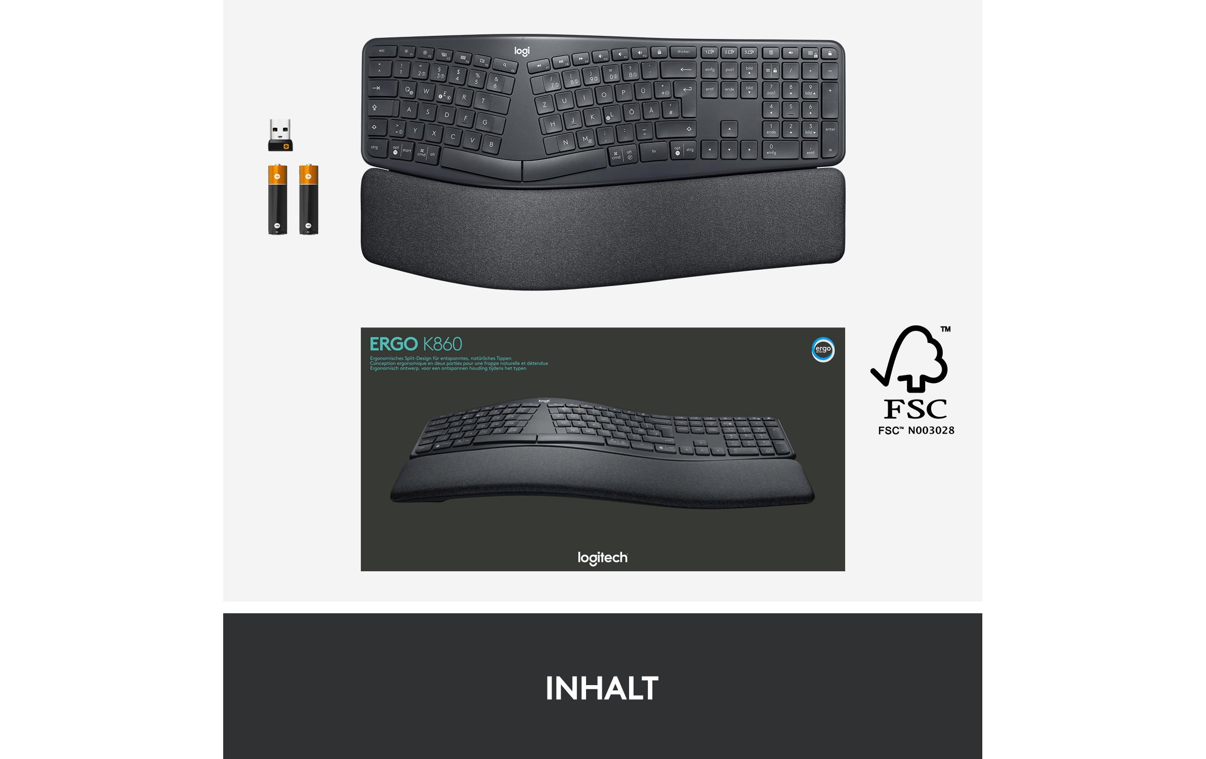 Logitech Tastatur Ergo K860