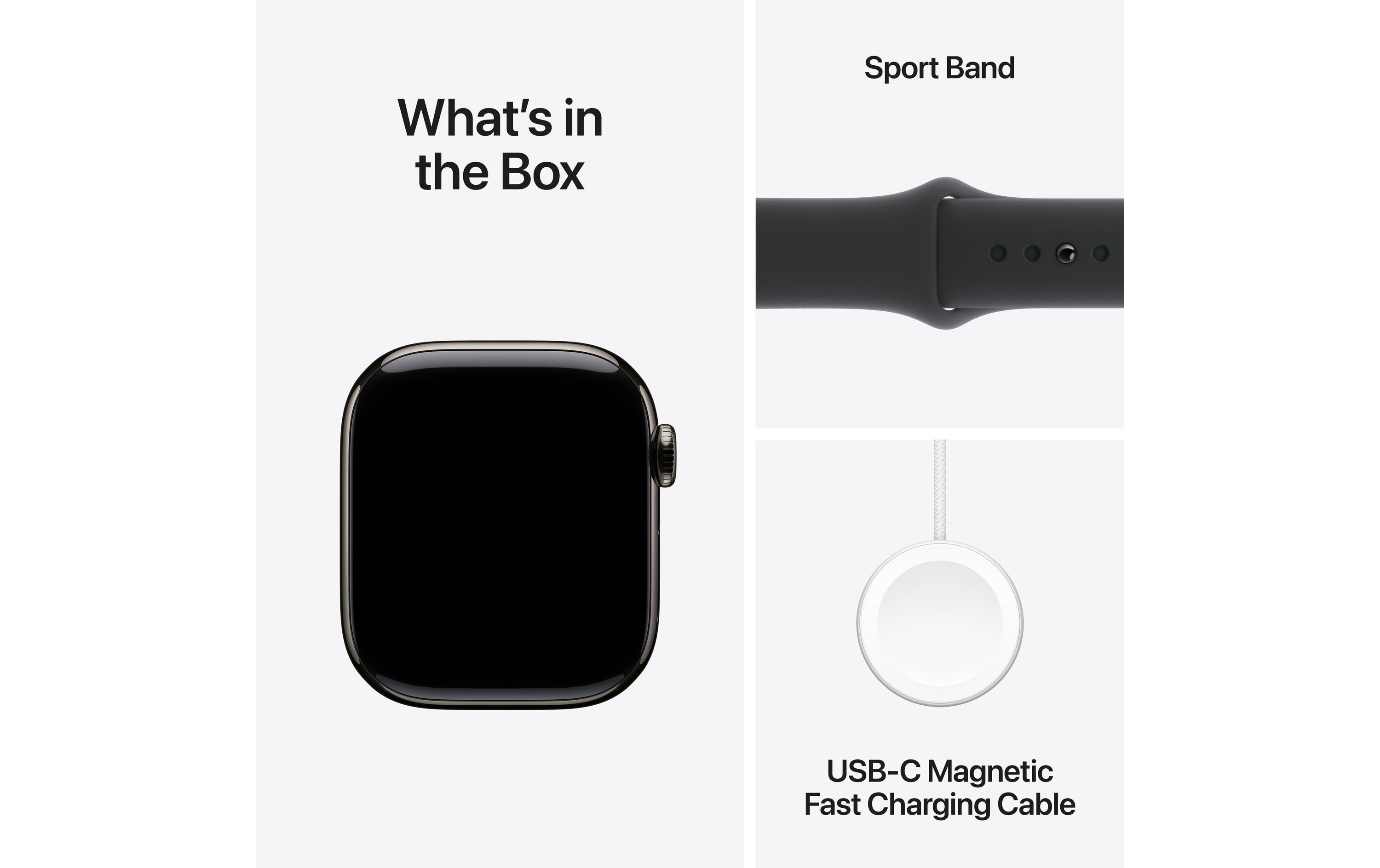 Apple Watch Series 10 42 mm LTE Titanium Jet Black Sport M/L