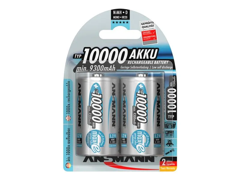 Ansmann Akku 2x D Typ 10000 9300 mAh Ansmann Akku 2x D Typ 10000 9300 mAh