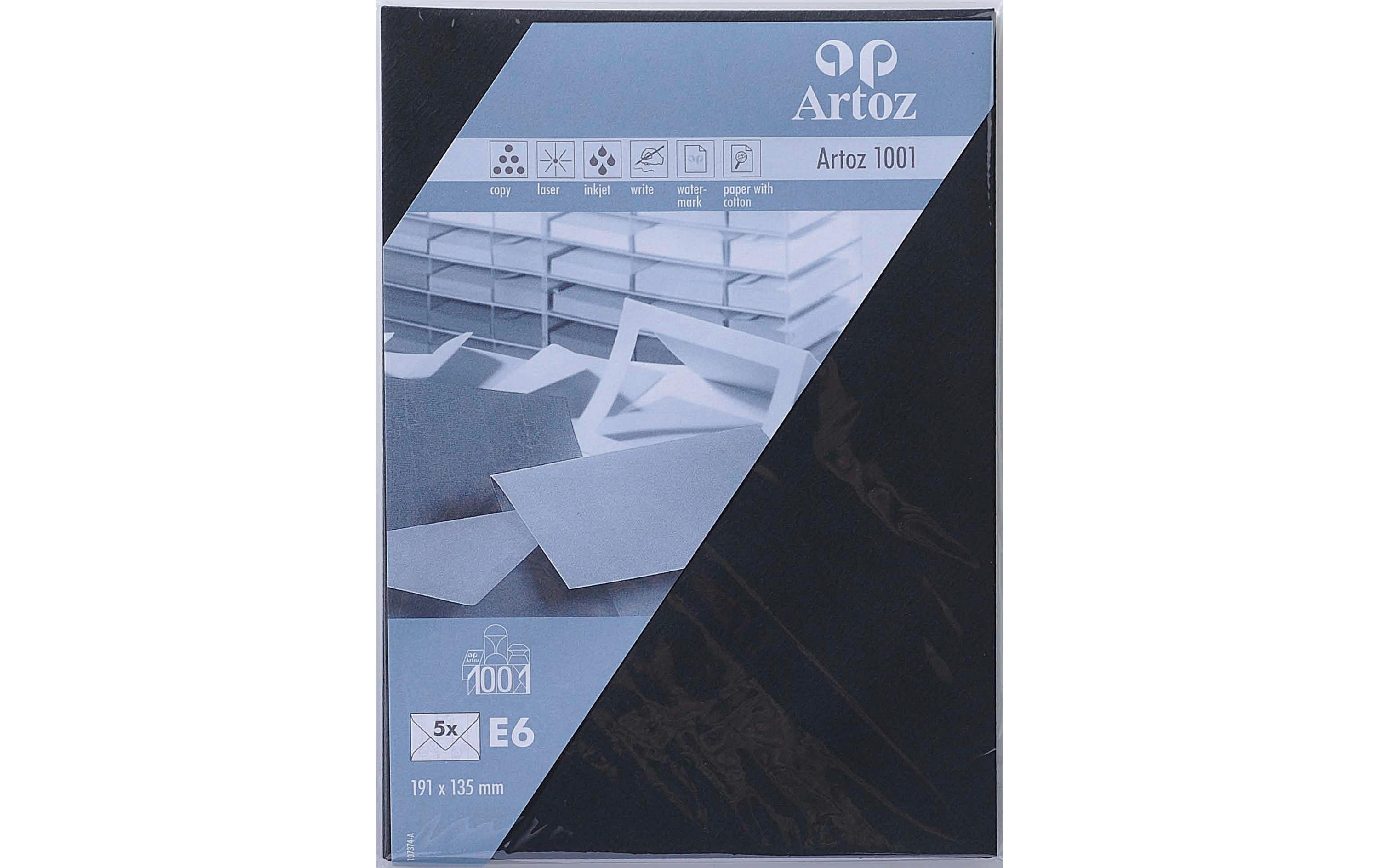Artoz Couvert 1001, E6, 5 Stück, Schwarz Artoz Couvert 1001, E6, 5 Stück, Schwarz
