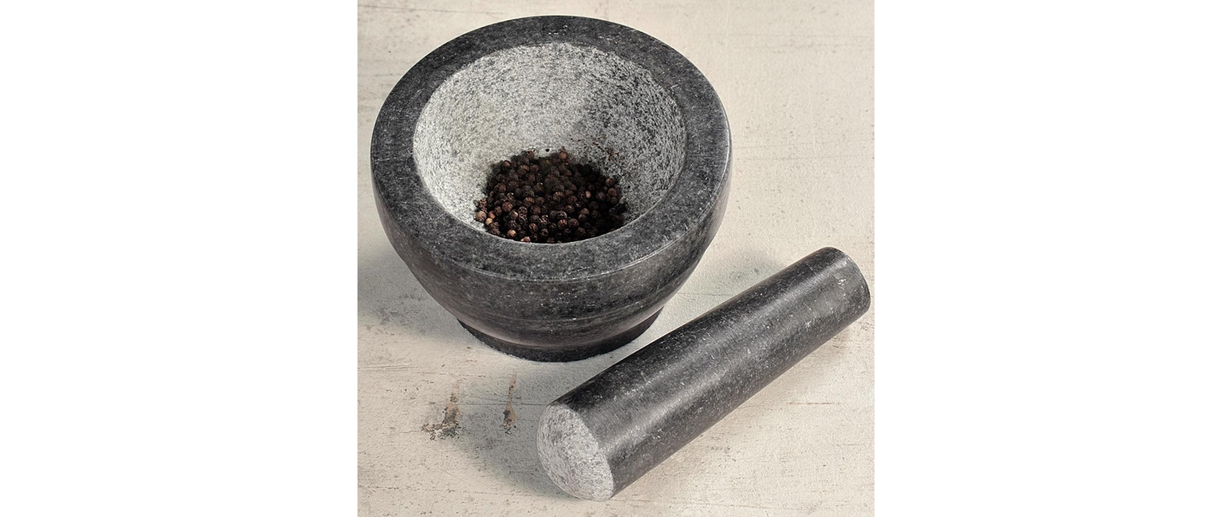 Kesper Mörser mit Stössel Granit 16 cm Grau