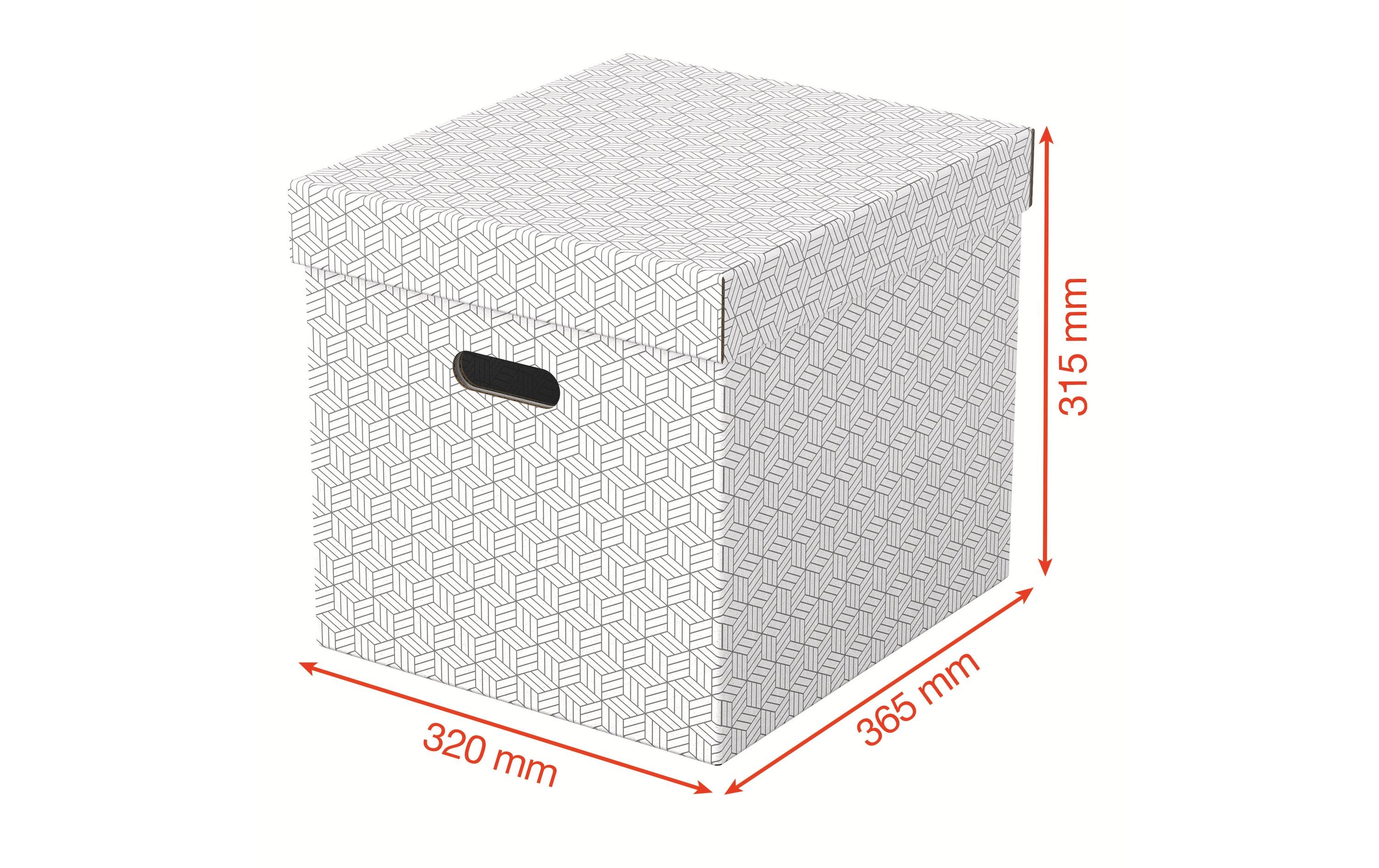 Leitz Aufbewahrungsbox Esselte Home Cube Gross, 3 Stück, Weiss