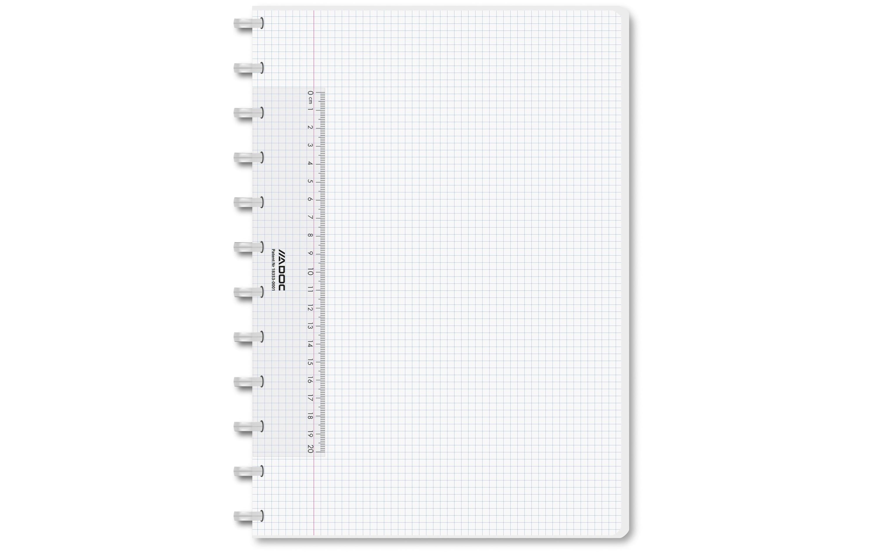 Adoc Notizheft Pap-Ex Colorline A4, kariert, Transparent