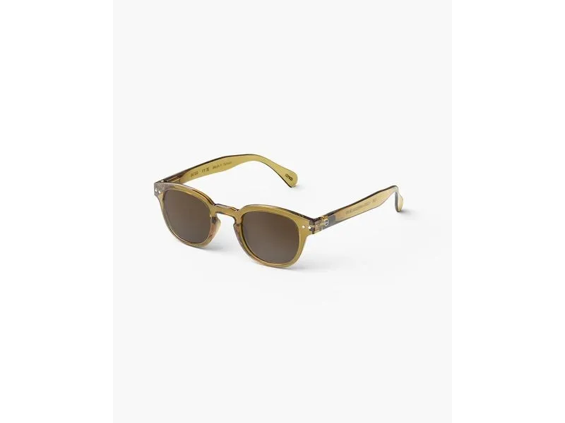 izipizi Sonnenbrille Square #C Goldgrün, 100% UV, Kat.3