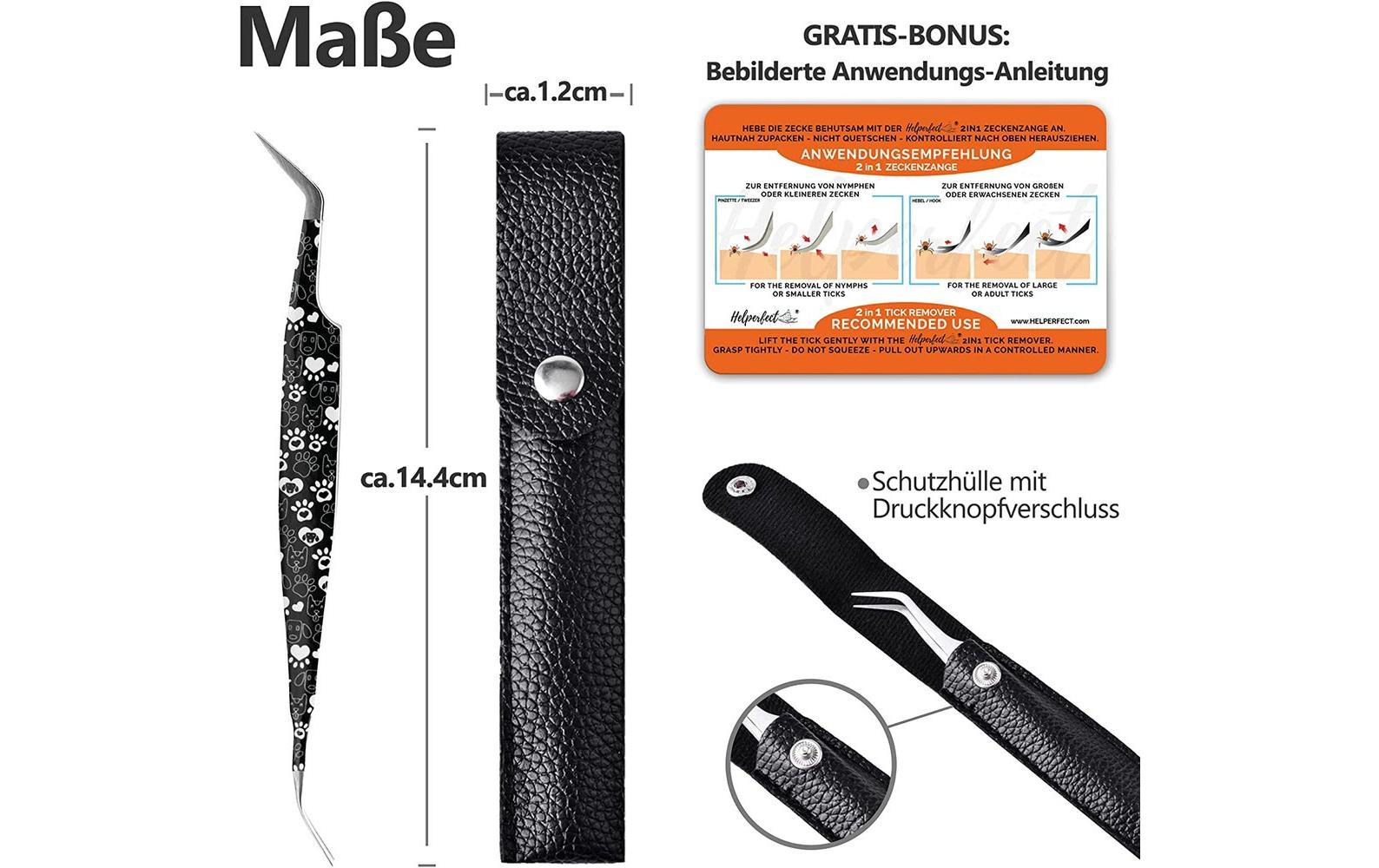 Helperfect Zeckenentferner Schwarz