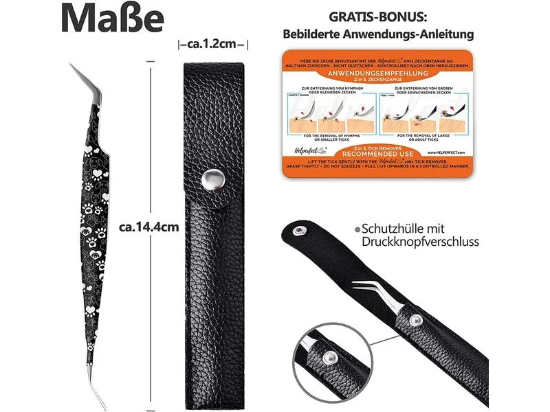 Helperfect Zeckenentferner Schwarz