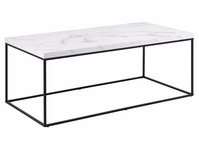 AC Design Couchtisch Barossa 110 x 55 x 45 cm, Schwarz/Weiss