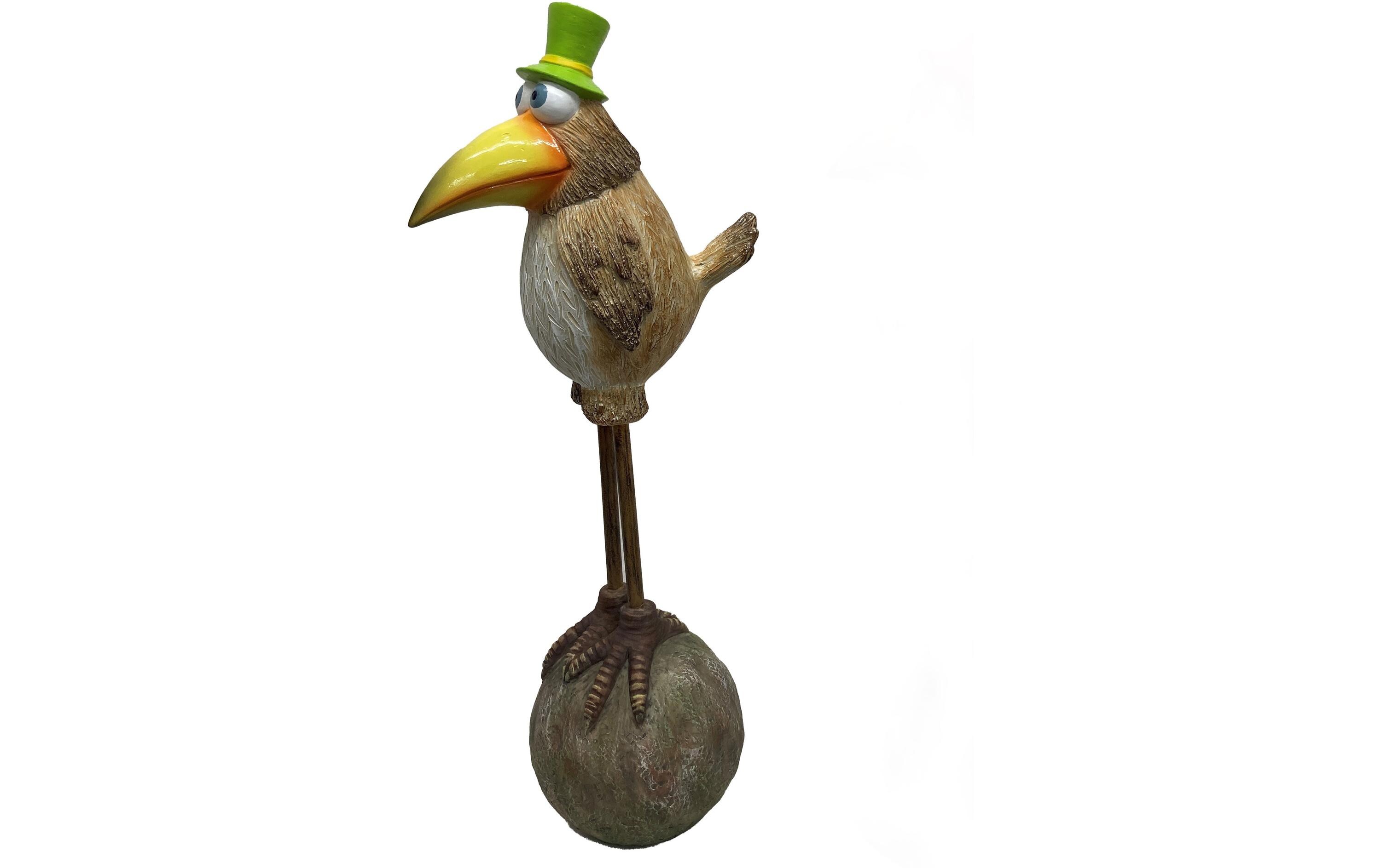 Dameco Dekofigur Vogel auf Stein 12 x 15 x 40 cm