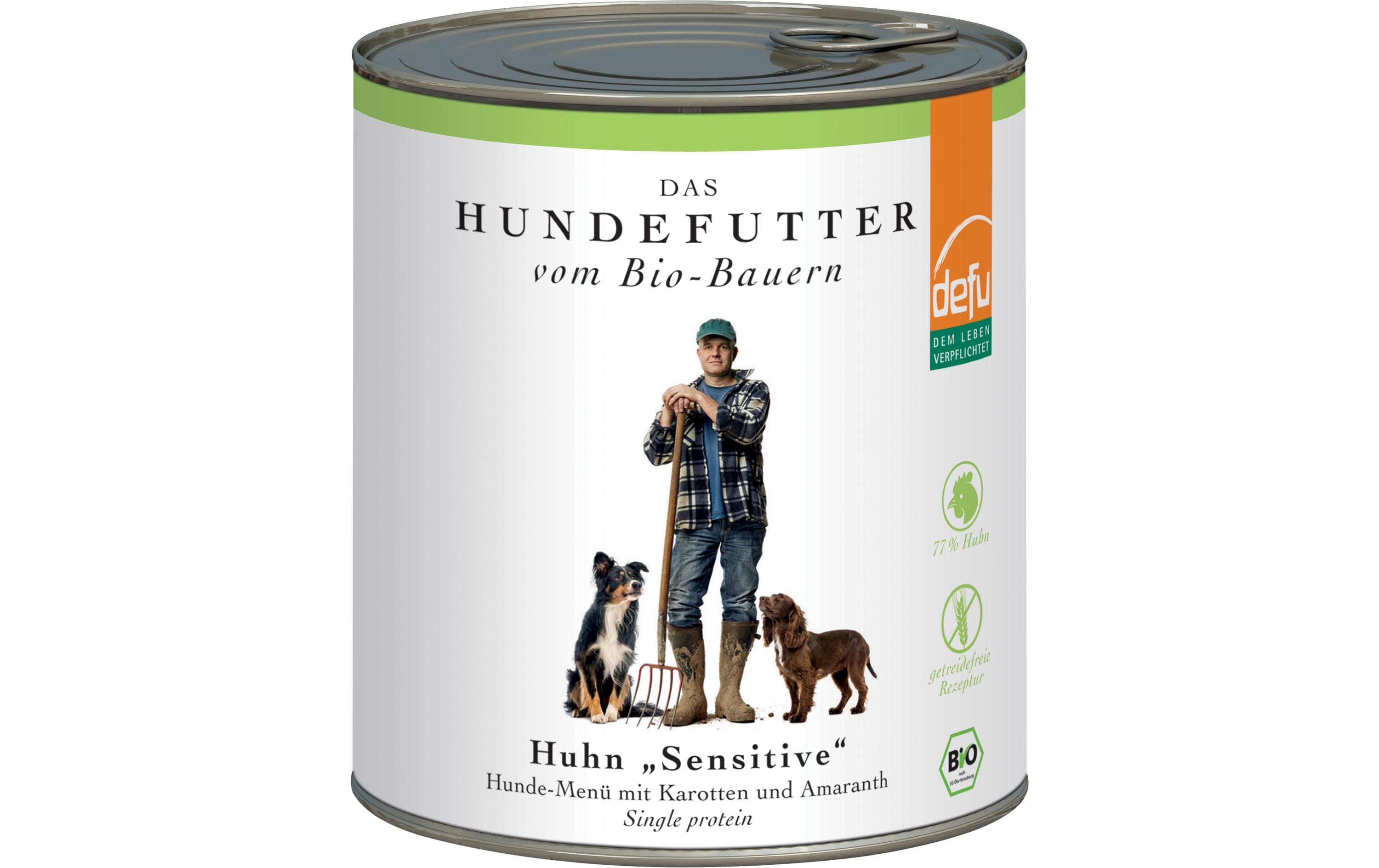 defu Nassfutter Menü Sensitiv Bio Huhn, 820 g