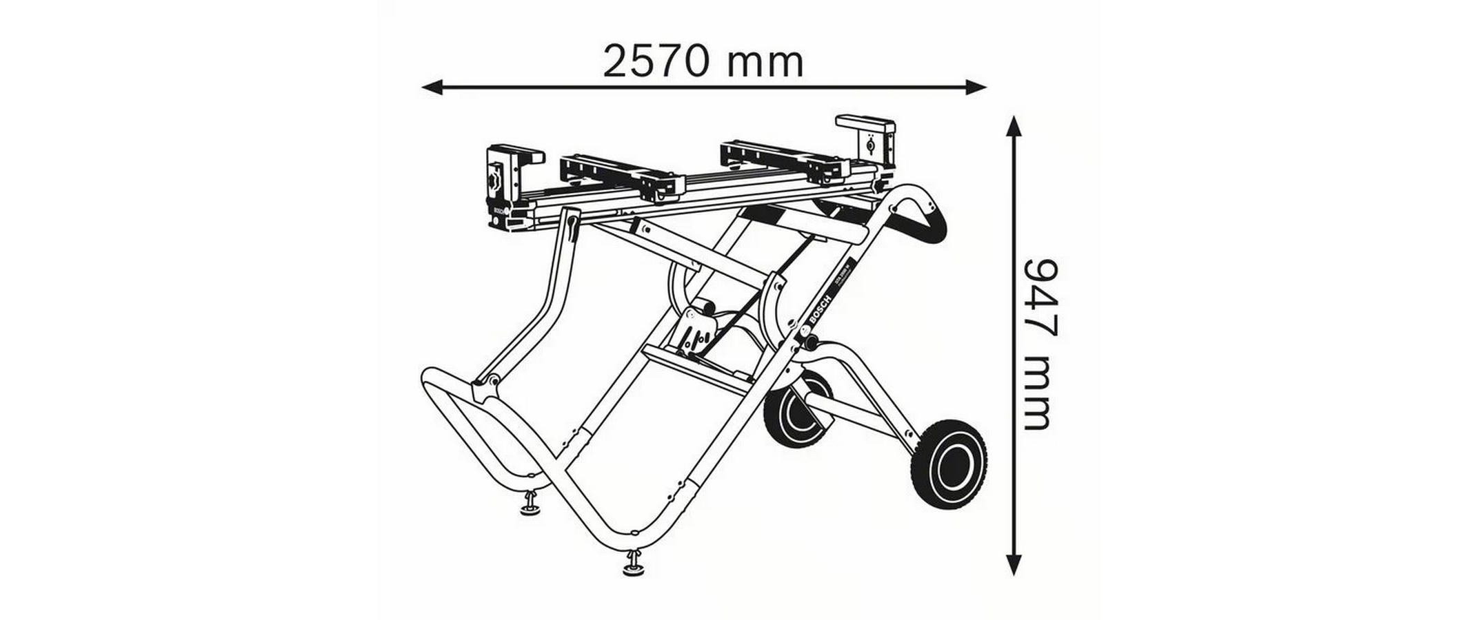 Bosch Professional Untergestell GTA 2500 W mit Maschinenhalter