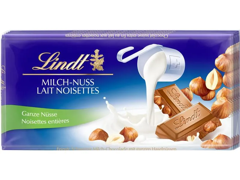 Lindt Tafelschokolade Milch Nuss 5 x 100 g