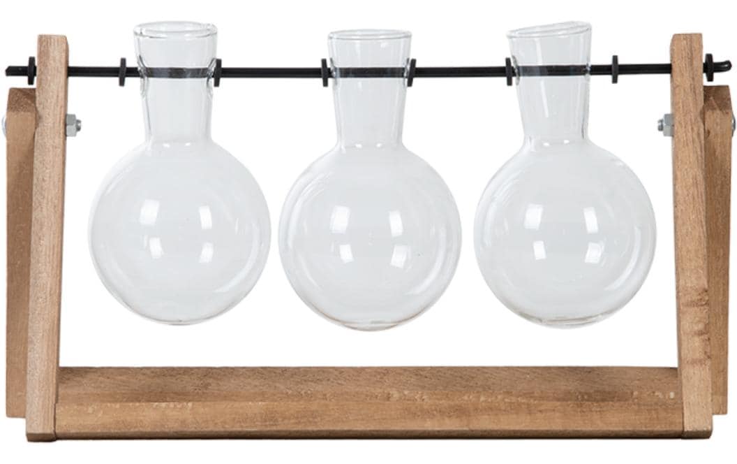 Esschert Design Stecklingsvase L 25.5 cm, Braun/Transparent