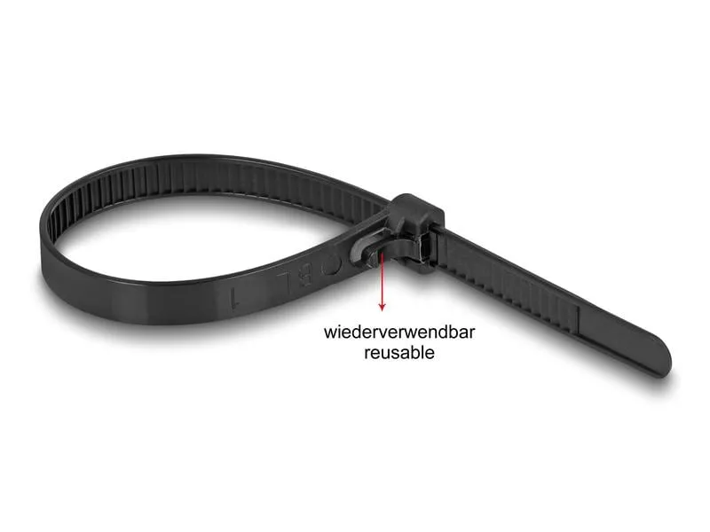 Delock Kabelbinder hitzebeständig 300 mm x 7.6 mm, 100 Stück Delock Kabelbinder hitzebeständig 300 mm x 7.6 mm, 100 Stück