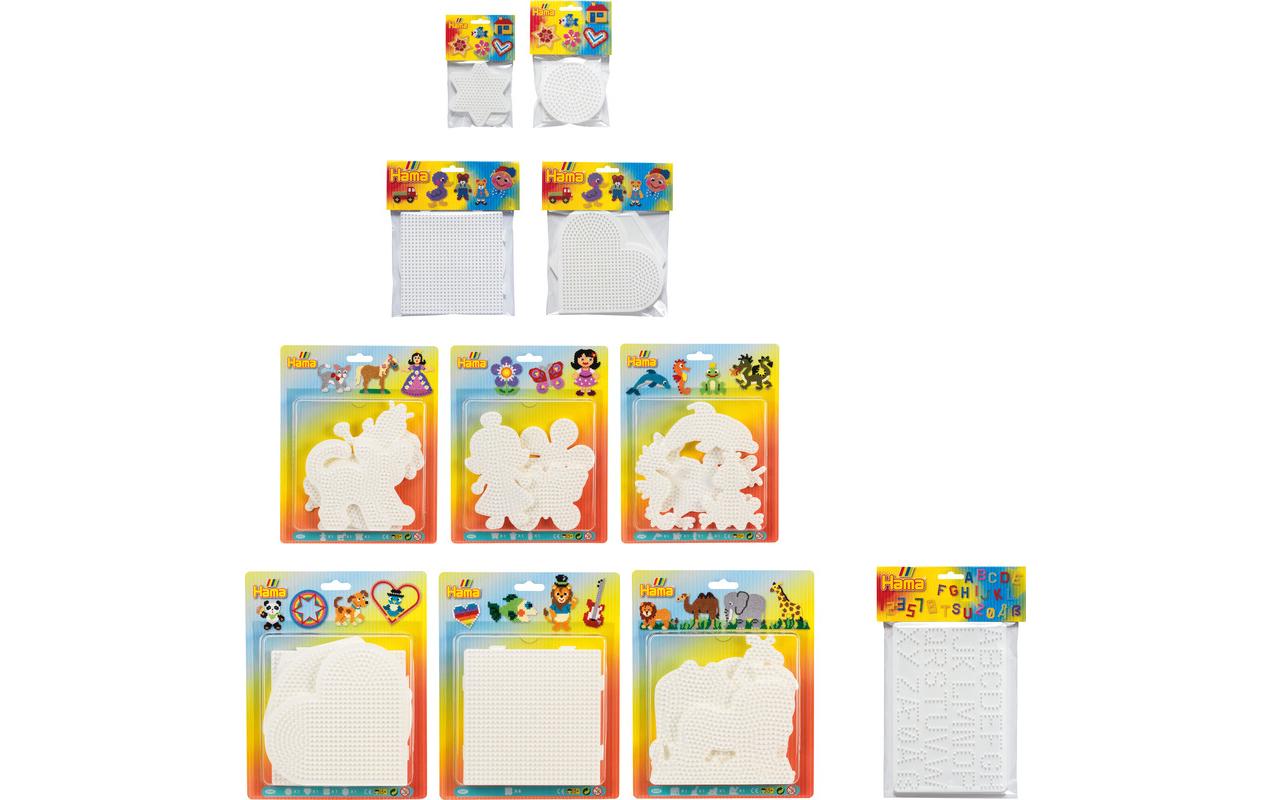 Hama Bügelperlen Platten Stern 2 Stück Weiss