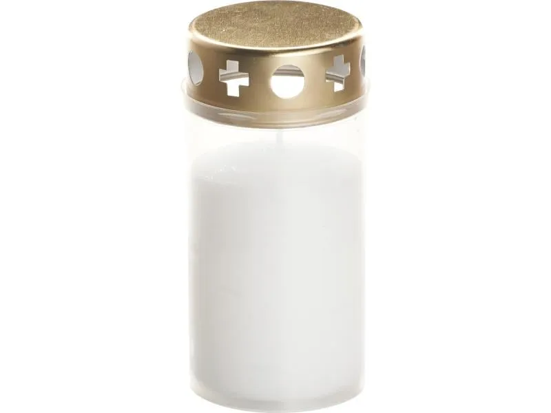 balthasar Grabkerze Weiss mit Deckel balthasar Grabkerze Weiss mit Deckel