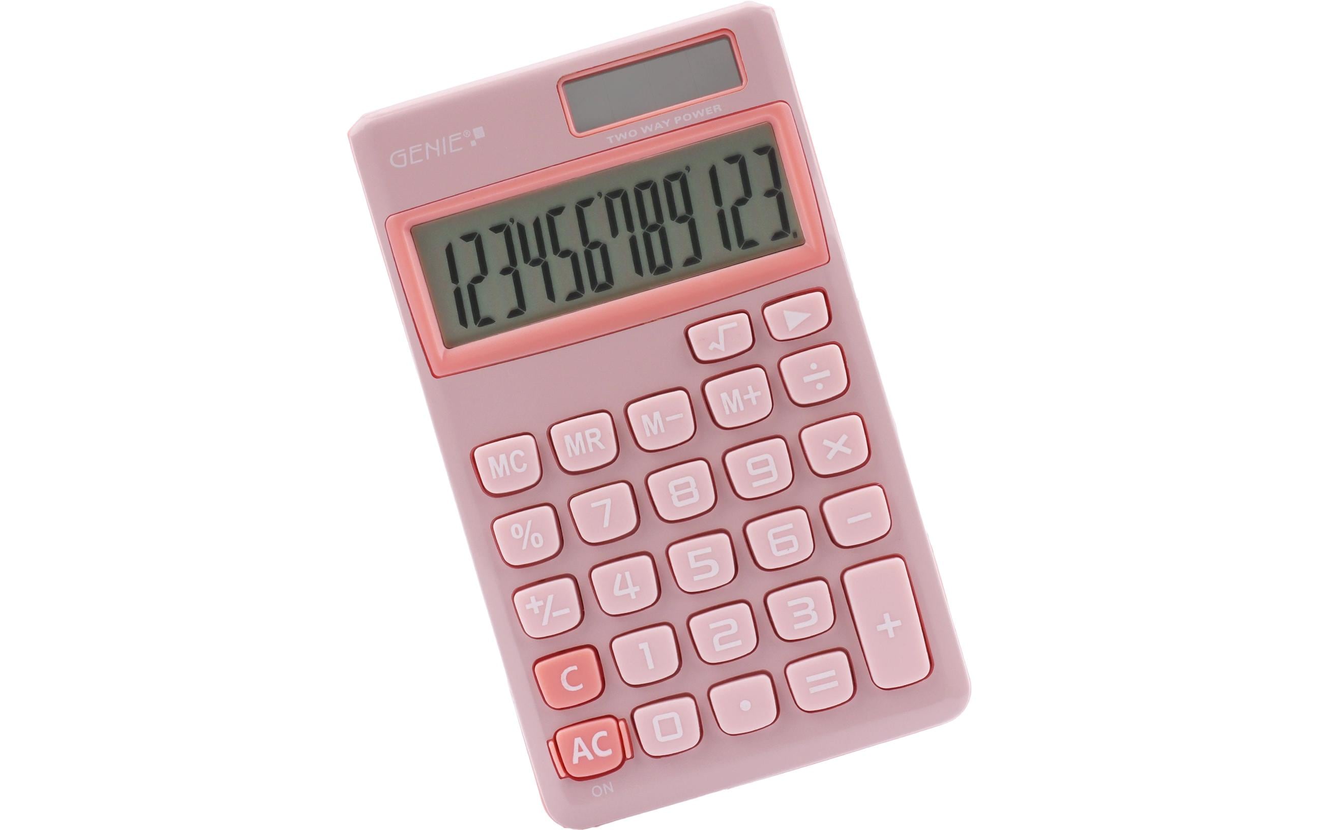 Genie Taschenrechner 212P Pink Genie Taschenrechner 212P Pink