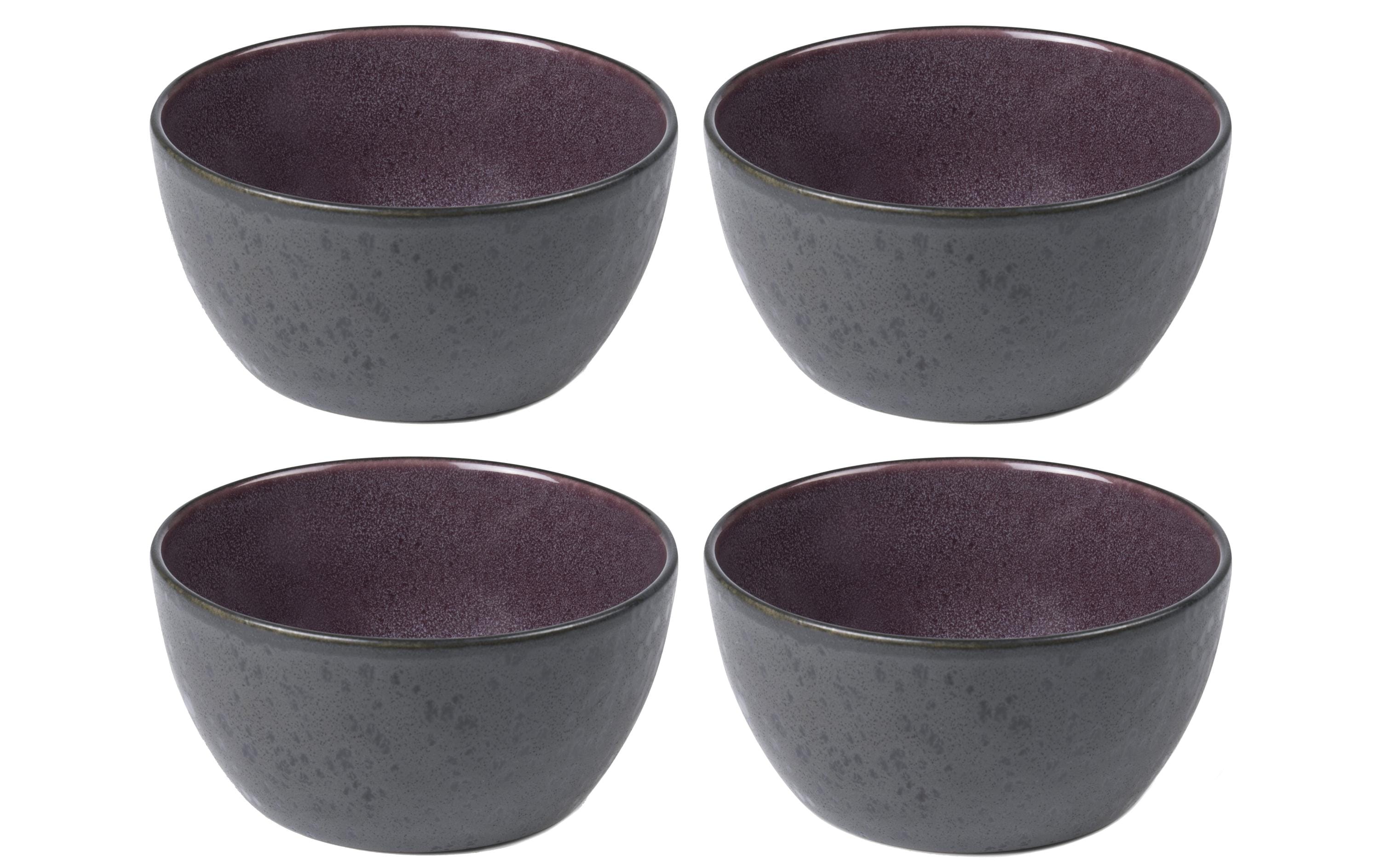 Bitz Snackschale 12 cm, 4 Stück, Schwarz/Lila