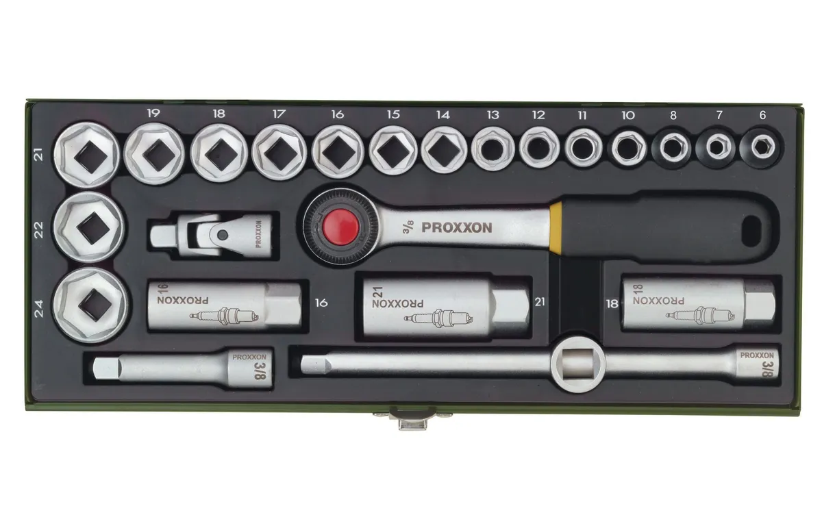 Proxxon Industrial Steckschlüssel-Set 3/8 24-teilig