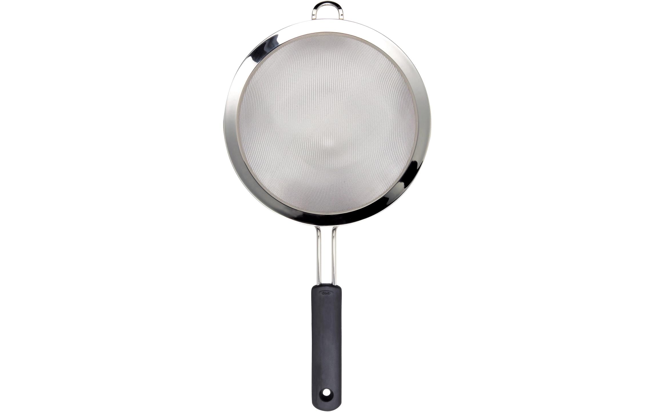 Oxo Good Grips Abtropfsieb 20 cm, Schwarz/Silber