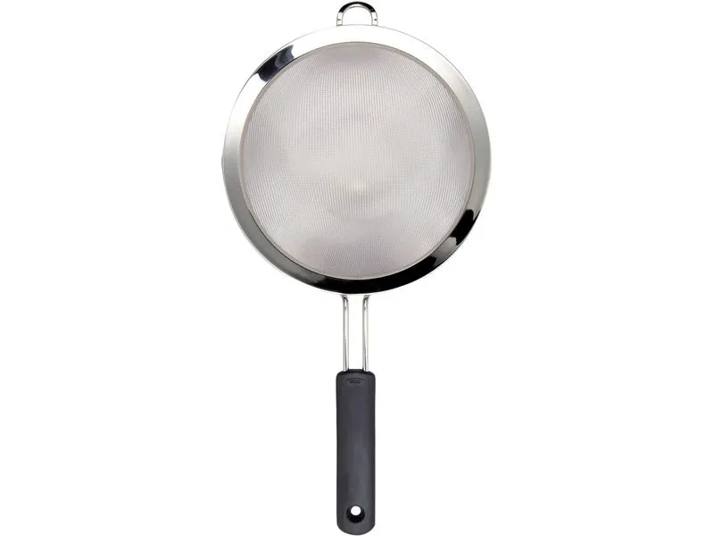 Oxo Good Grips Abtropfsieb 20 cm, Schwarz/Silber Oxo Good Grips Abtropfsieb 20 cm, Schwarz/Silber